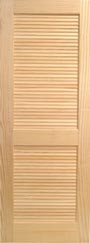 Pine 2-Panel Full Louver Interior Door
